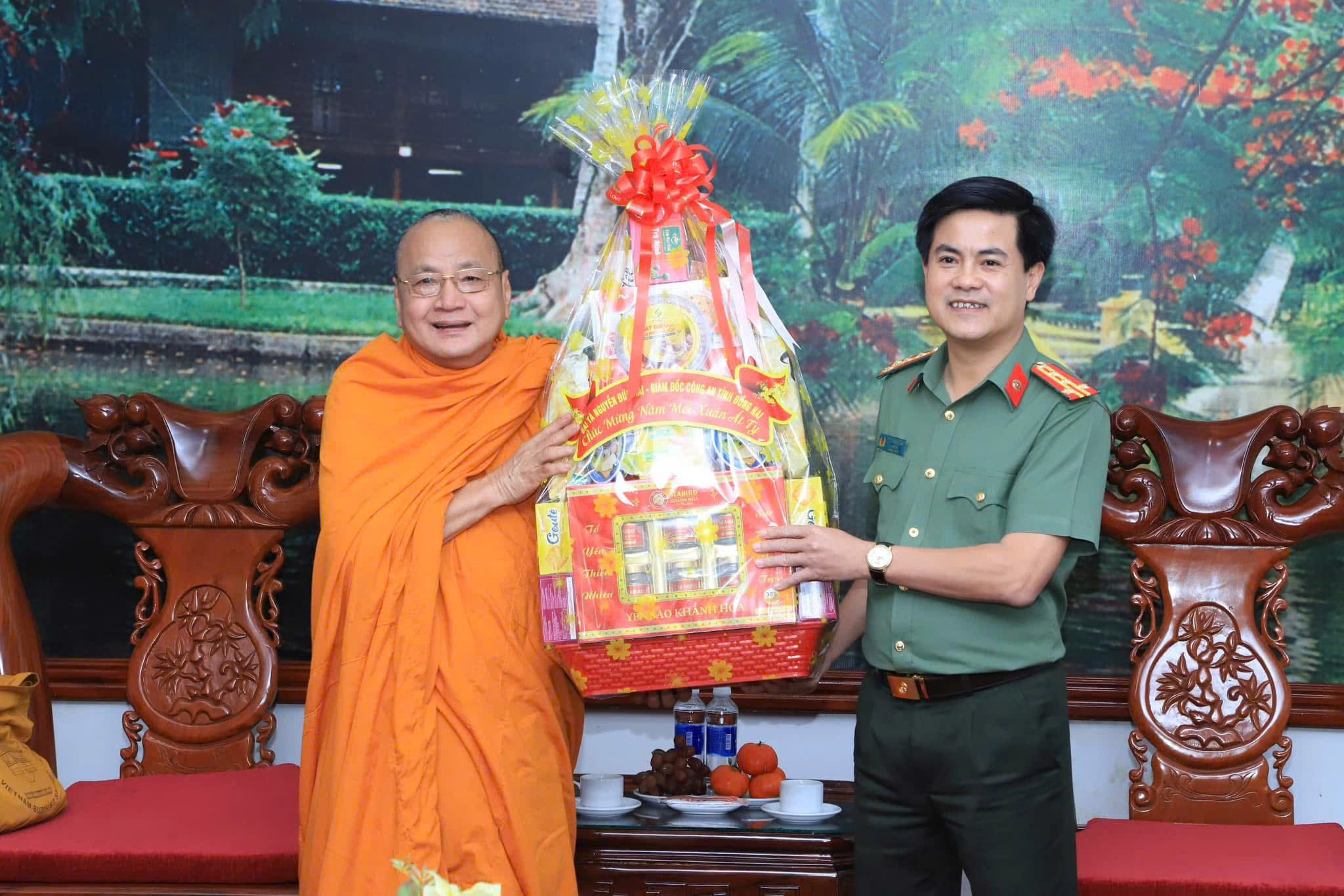 Ban Trị sự Giáo hội Phật giáo (GHPG) Việt Nam tỉnh chúc Tết Công an tỉnh