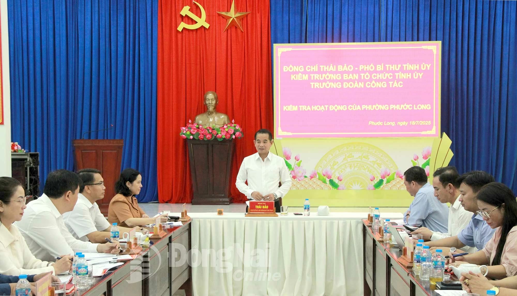 Phó Bí thư Tỉnh ủy Thái Bảo làm việc với 2 phường Phước Long và Phước Bình
