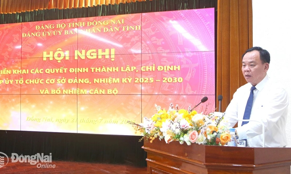 Đảng ủy UBND tỉnh th&amp;#224;nh lập 52 tổ chức cơ sở Đảng trực thuộc