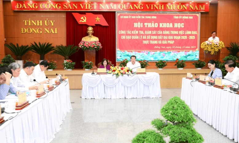 Hội thảo khoa học C&amp;#244;ng t&amp;#225;c kiểm tra, gi&amp;#225;m s&amp;#225;t của Đảng trong việc l&amp;#227;nh đạo, chỉ đạo quản l&amp;#253; v&amp;#224; sử dụng đất đai giai đoạn 2020-2025 - Thực trạng v&amp;#224; giải ph&amp;#225;p