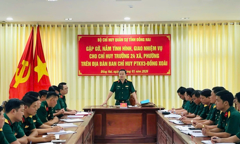 Đảng ủy Bộ Chỉ huy Qu&amp;#226;n sự tỉnh tổ chức sinh hoạt, qu&amp;#225;n triệt, giao nhiệm vụ cho Chỉ huy trưởng Ban Chỉ huy Qu&amp;#226;n sự x&amp;#227;, phường tr&amp;#234;n địa b&amp;#224;n Ban Chỉ huy Ph&amp;#242;ng thủ khu vực 4 - B&amp;#236;nh Long