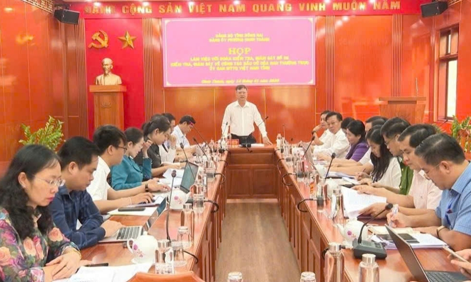 Ban Thường trực Ủy ban MTTQ Việt Nam tỉnh Đồng Nai kiểm tra, gi&amp;#225;m s&amp;#225;t c&amp;#244;ng t&amp;#225;c bầu cử tại phường Chơn Th&amp;#224;nh