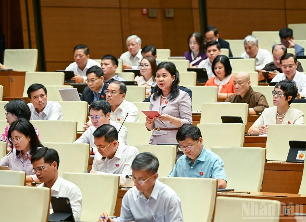 Đại biểu Nguyễn Phương Thủy (Đoàn thành phố Hà Nội). (Ảnh: DUY LINH)