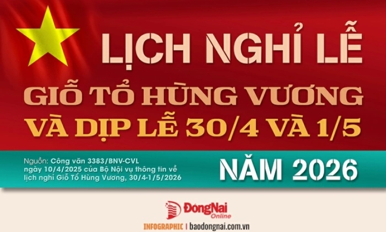 [Infographic] ‘Chốt’ lịch nghỉ lễ Giỗ Tổ H&amp;#249;ng Vương v&amp;#224; dịp lễ 30-4, 1-5 ra sao?