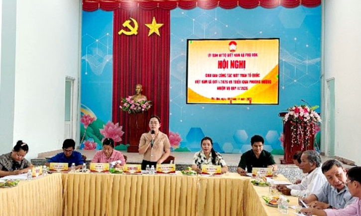 Ủy ban MTTQ x&amp;#227; Ph&amp;#250; H&amp;#242;a sơ kết c&amp;#244;ng t&amp;#225;c Mặt trận qu&amp;#253; I-2026