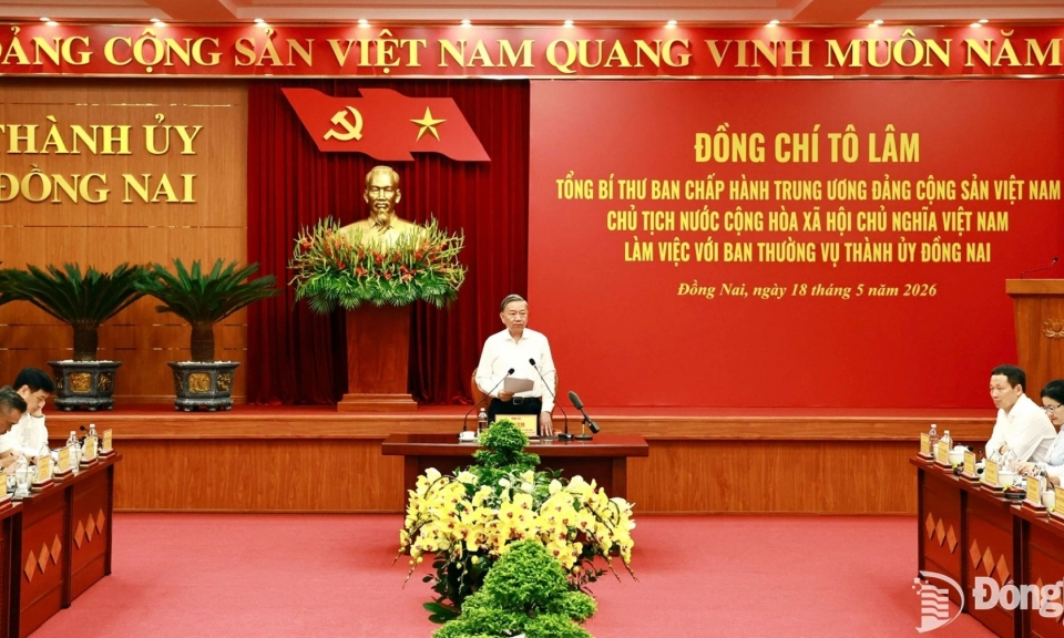 Tổng B&amp;#237; thư, Chủ tịch nước T&amp;#244; L&amp;#226;m: Ph&amp;#225;t triển Đồng Nai hướng tới th&amp;#224;nh phố hiện đại, văn minh, nghĩa t&amp;#236;nh, đ&amp;#225;ng sống