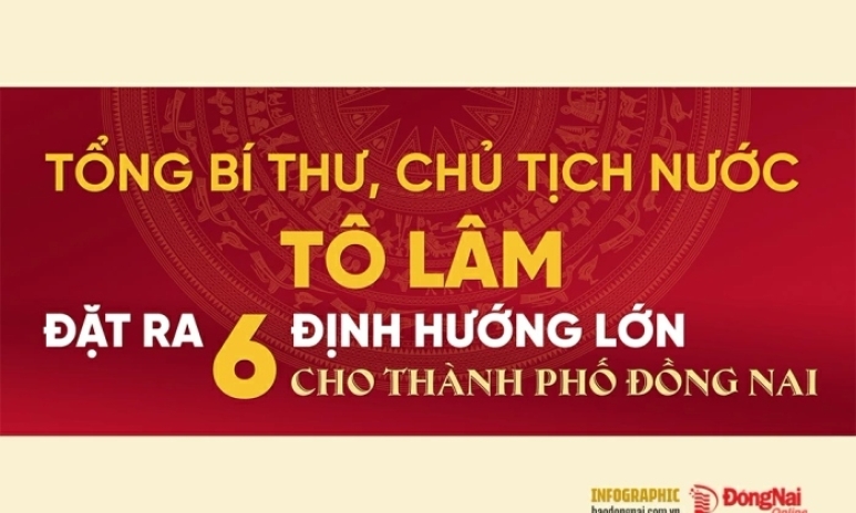[Infographic] Tổng B&amp;#237; thư, Chủ tịch nước T&amp;#244; L&amp;#226;m đặt ra 6 định hướng lớn cho th&amp;#224;nh phố Đồng Nai